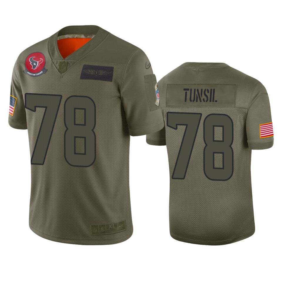 Houston Texans Laremy Tunsil Camo 2019 Salute To Service Limited Jersey