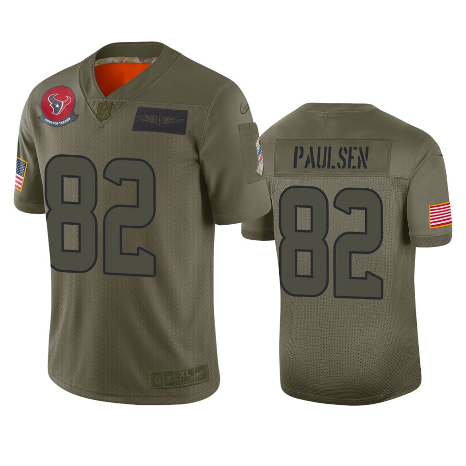Houston Texans Logan Paulsen Camo 2019 Salute To Service Limited Jersey
