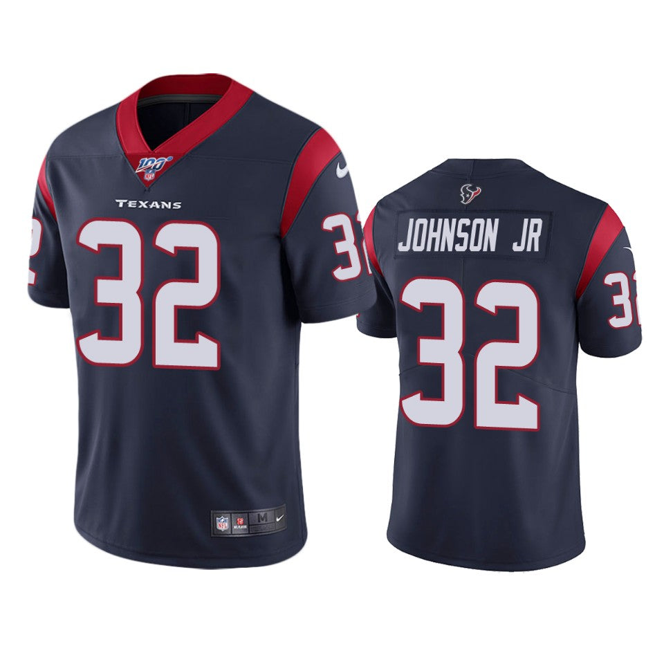 Houston Texans Lonnie Johnson Jr Navy 100th Season Vapor Limited Jersey