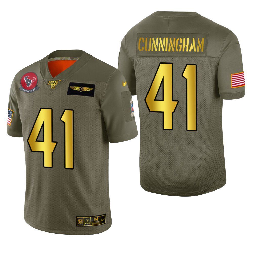 Houston Texans Zach Cunningham 2019 Salute To Service Nfl 100 Mens Jersey Metallic