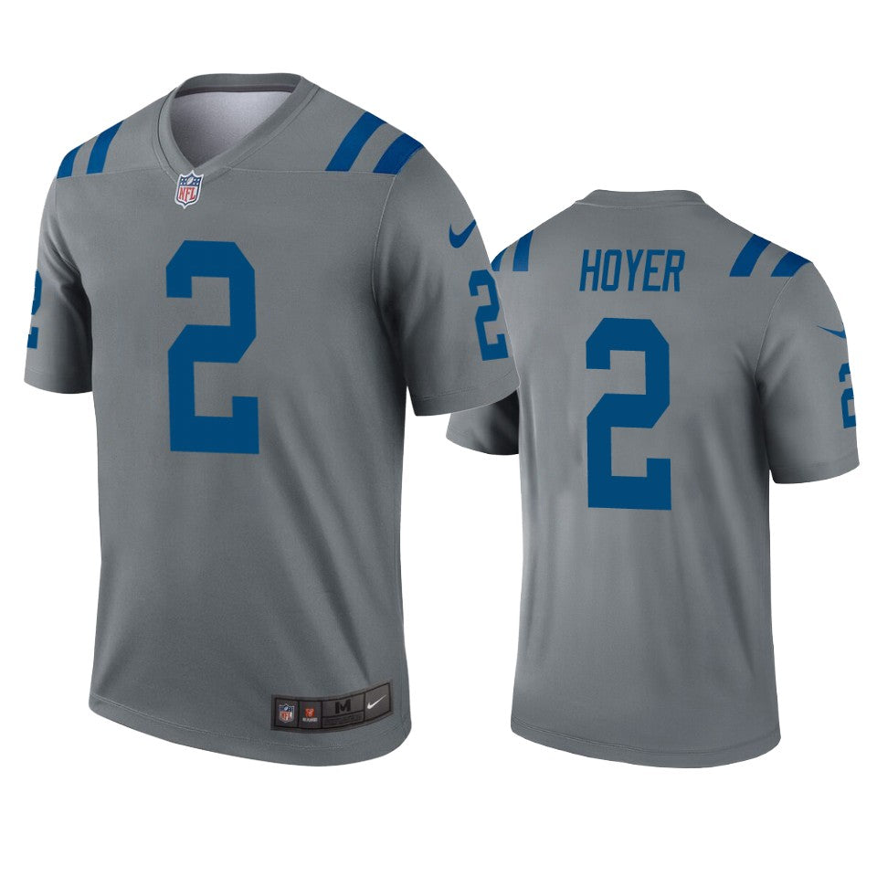 Indianapolis Colts Brian Hoyer Gray Inverted Legend Jersey