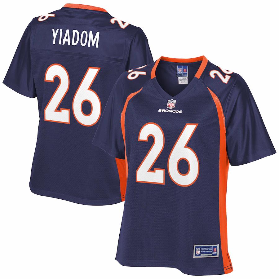 Isaac Yiadom Denver Broncos Nfl Pro Line Alternate Player Jersey Navy