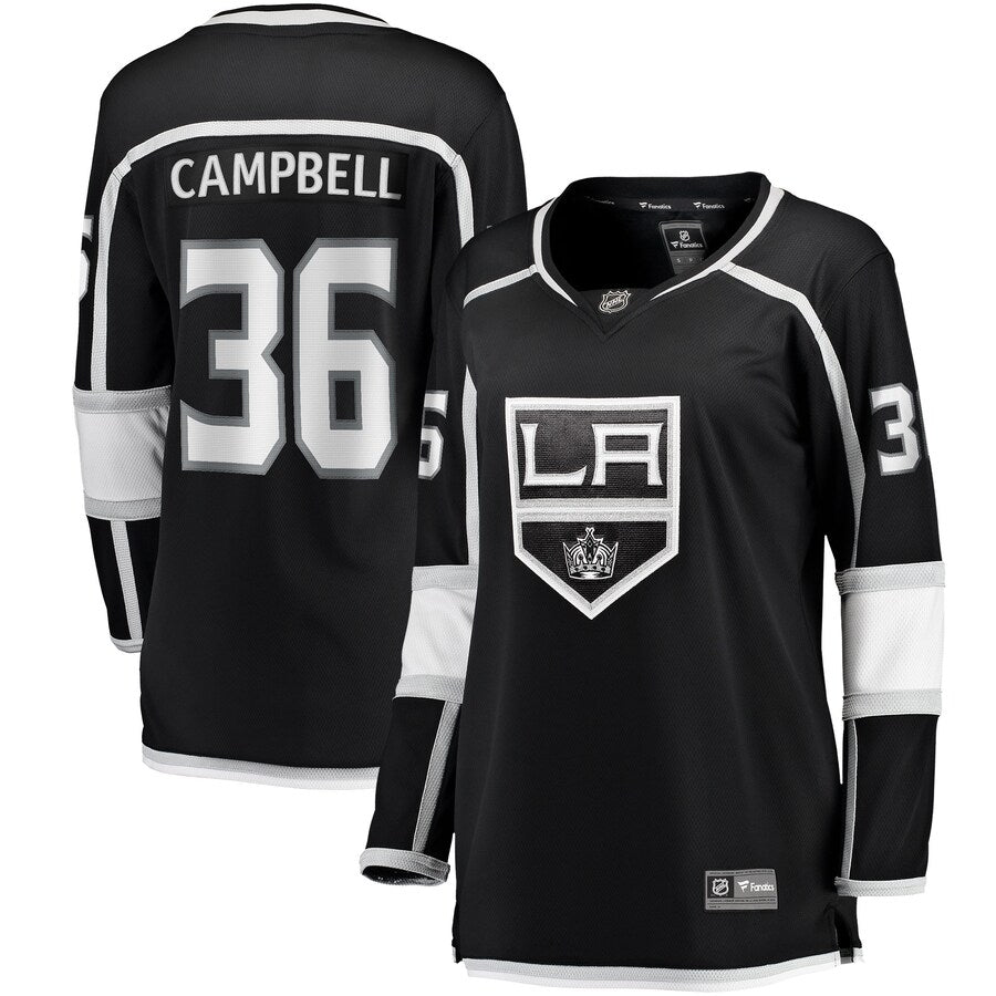 Jack Campbell Los Angeles Kings Fanatics Branded Womens Home Breakaway Player Jersey Black