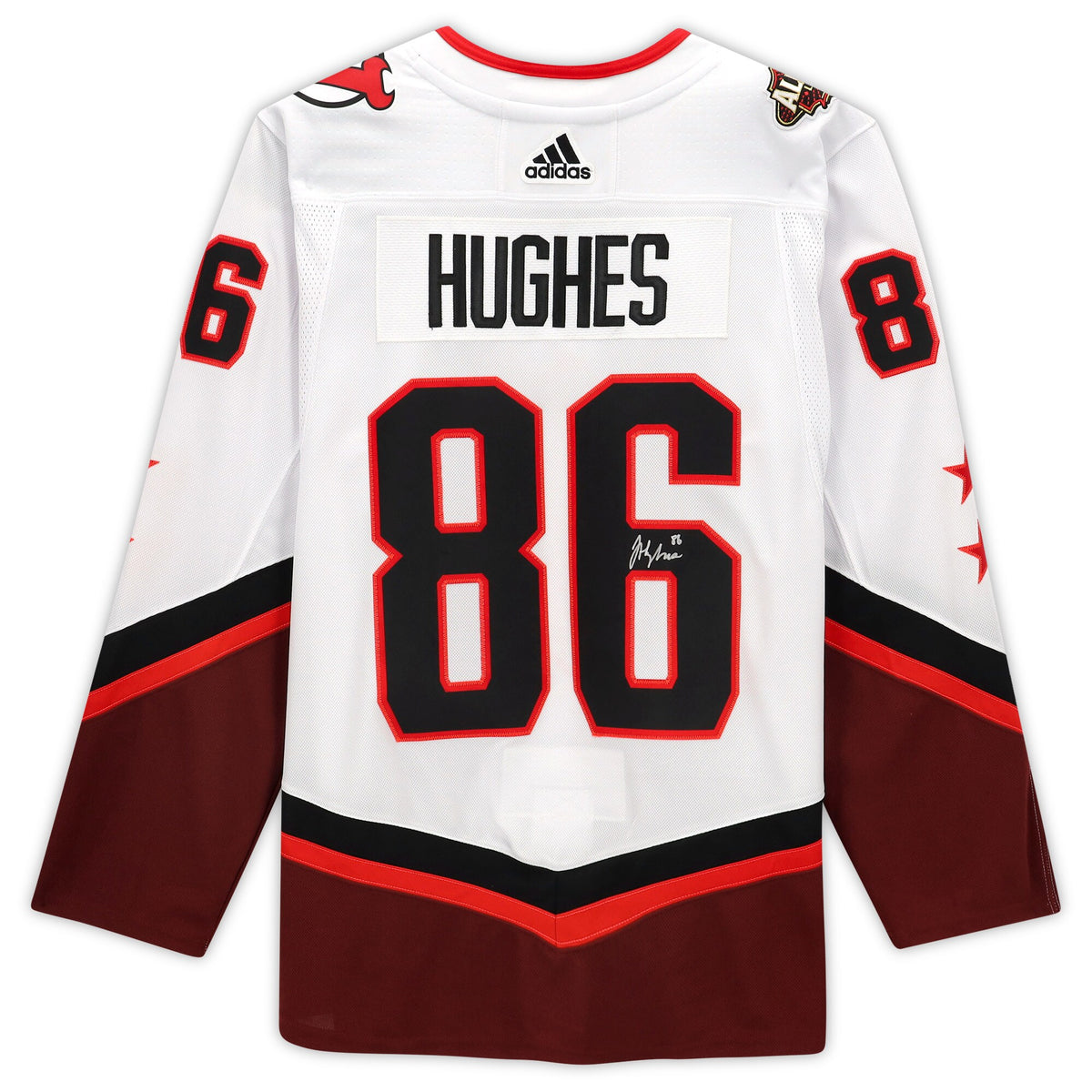 Jack Hughes New Jersey Devils Autographed 2022 Nhl All star Game Jersey White