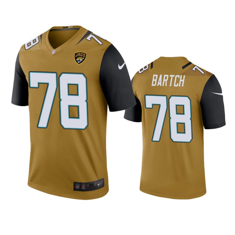 Jacksonville Jaguars Ben Bartch Bold Gold Color Rush Legend Jersey