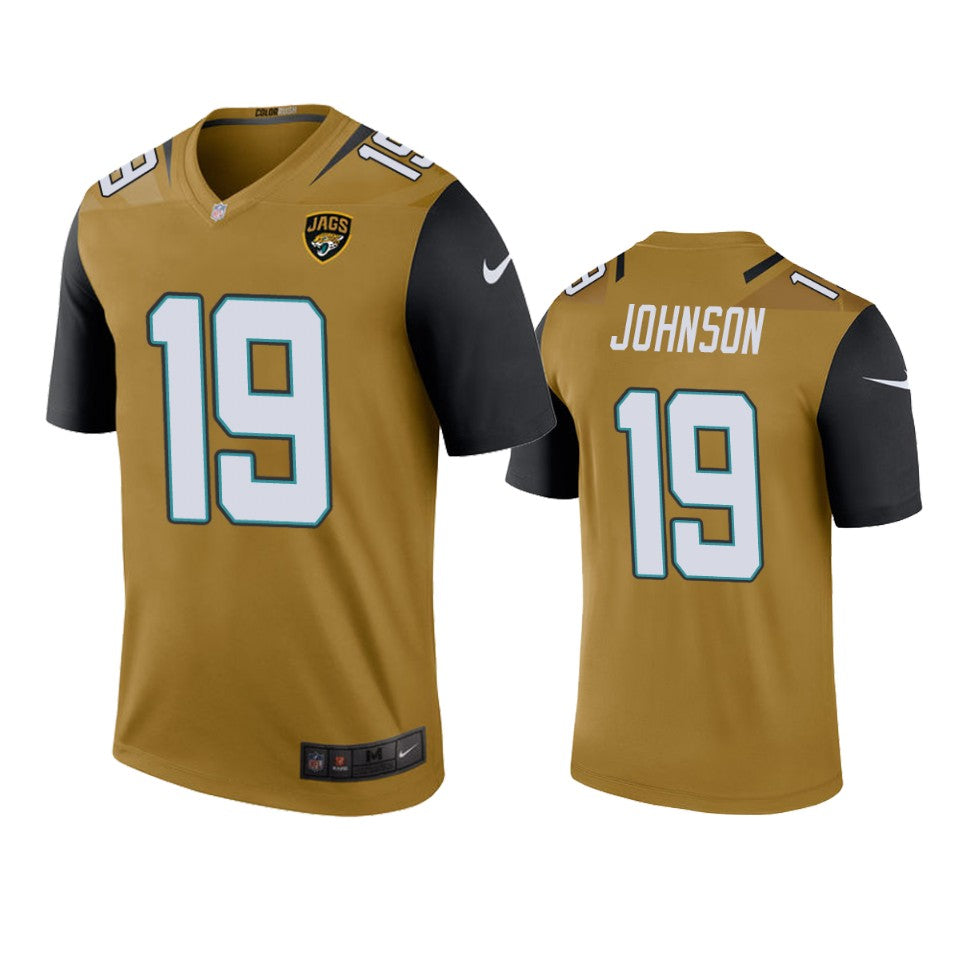 Jacksonville Jaguars Collin Johnson Bold Gold Color Rush Legend Jersey