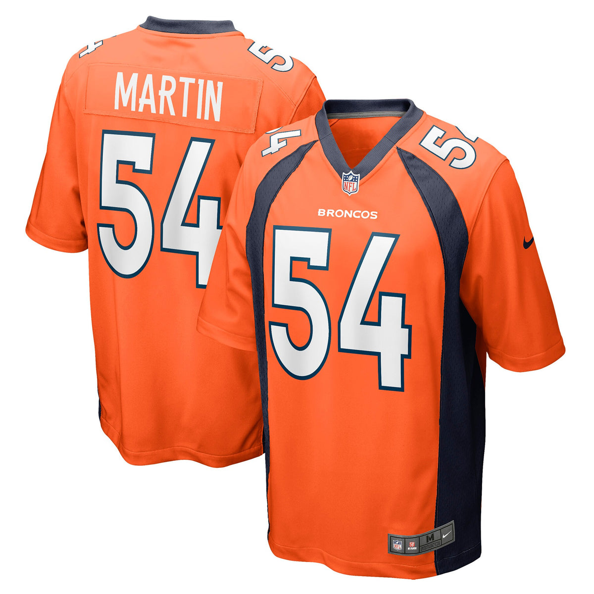 Jacob Martin Denver Broncos Nike Game Player Jersey Orange