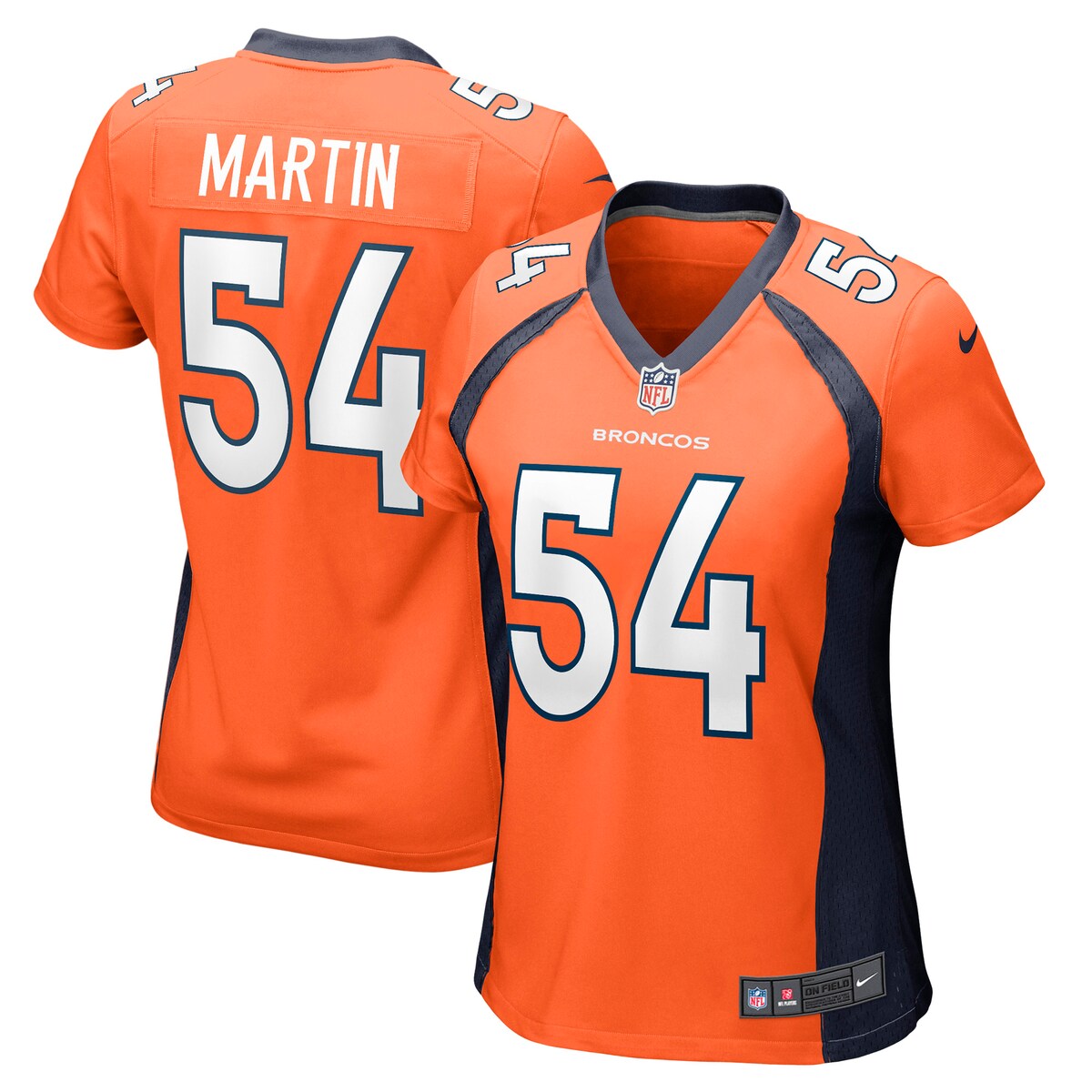 Jacob Martin Denver Broncos Nike Womens Game Player Jersey Orange