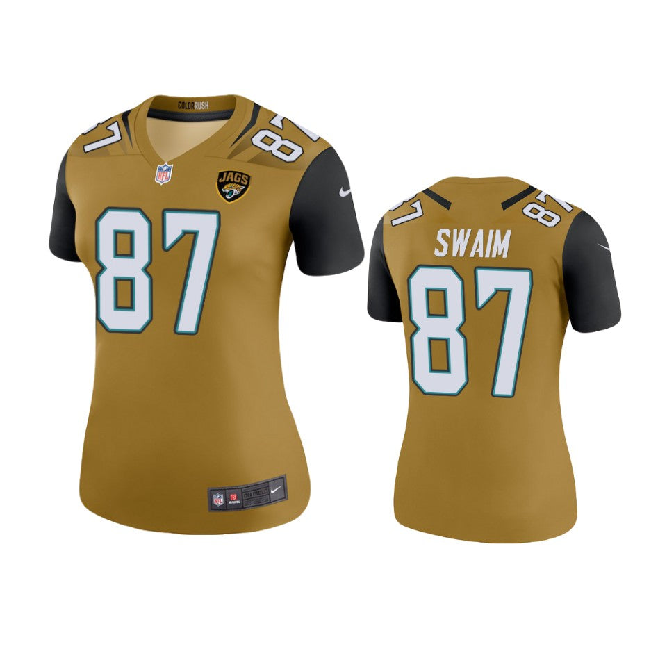 Jaguars Geoff Swaim Gold Color Rush Legend Jersey