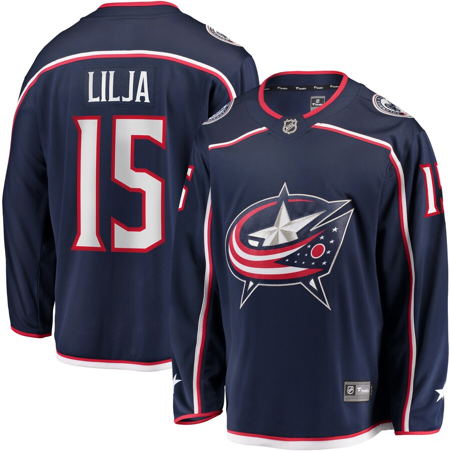 Jakob Lilja Columbus Blue Jackets Fanatics Branded Home Breakaway Player Jersey Navy