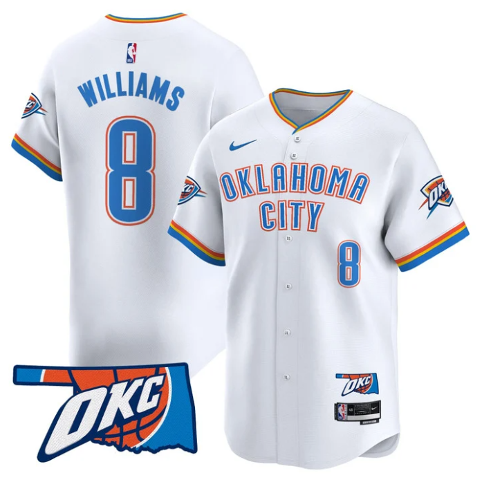Jalen Williams Jersey #8 Oklahoma City Thunder Vapor Baseball Stitched Associati