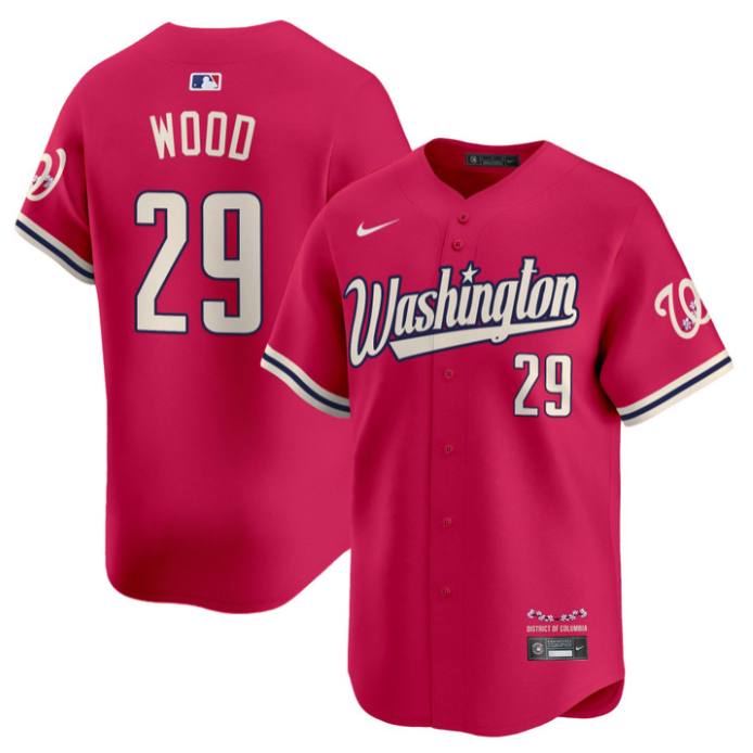 James Wood Jersey #29 Washington Nationals Vapor Limited All Stitched