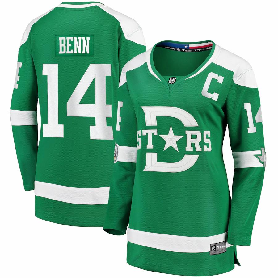 Jamie Benn Dallas Stars Fanatics Branded Womens 2020 Winter Classic Breakaway Player Jersey Green