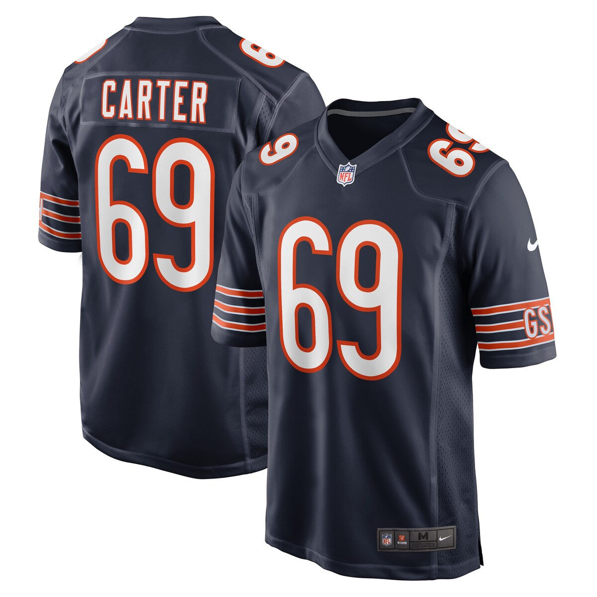 Jatyre Carter Chicago Bears Nike Game Player Jersey Navy