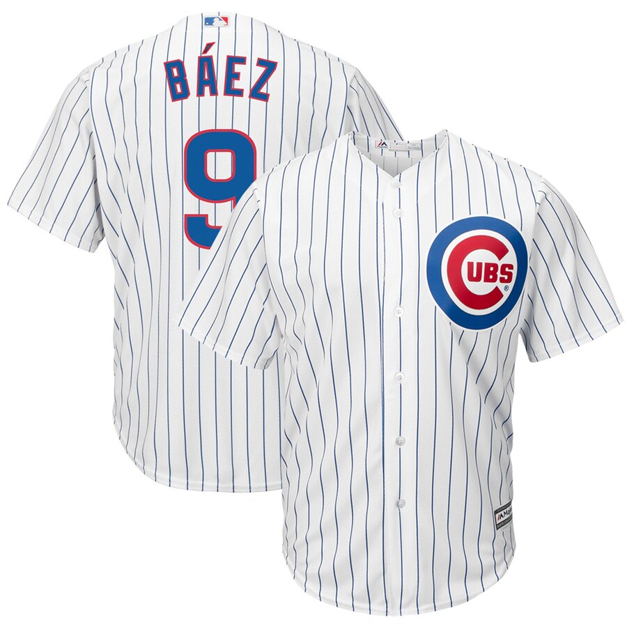 Javier Baez Chicago Cubs Majestic Cool Base Player Jersey White