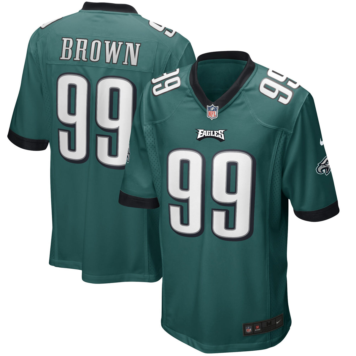 Jerome Brown Philadelphia Eagles Nike Game Retired Player Jersey Midnight Green