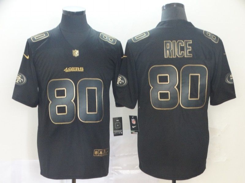 Jerry Rice 80 San Francisco 49ers Nfl Explosion Legendary Gold Black Jersey