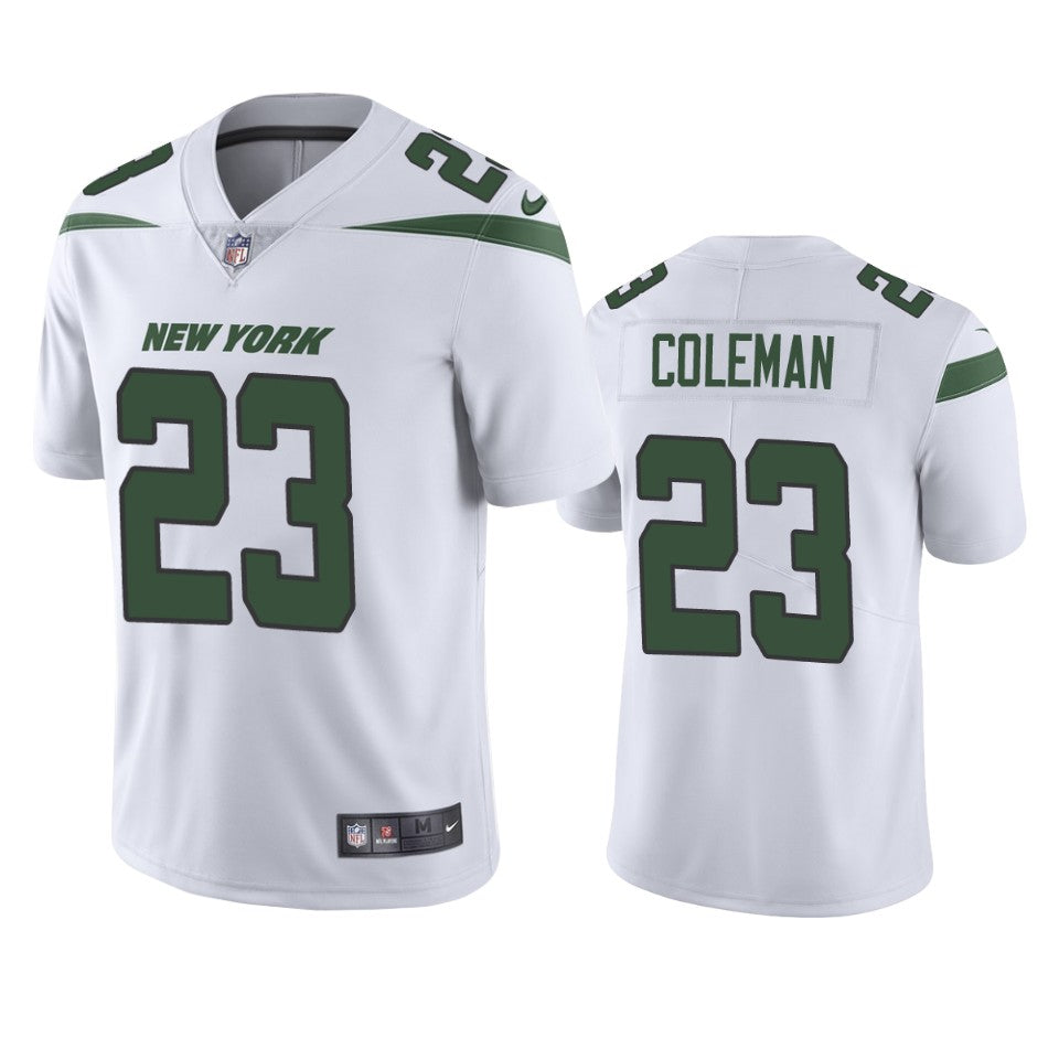 Jets Tevin Coleman Vapor Limited White Jersey