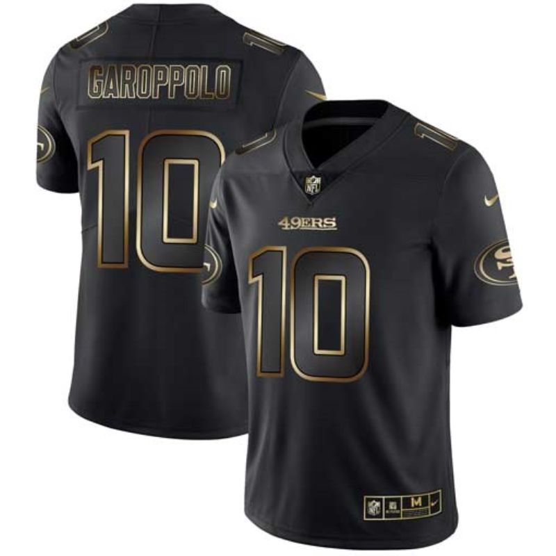 Jimmy Garoppolo 10 San Francisco 49ers Nfl Explosion Legendary Gold Black Jersey