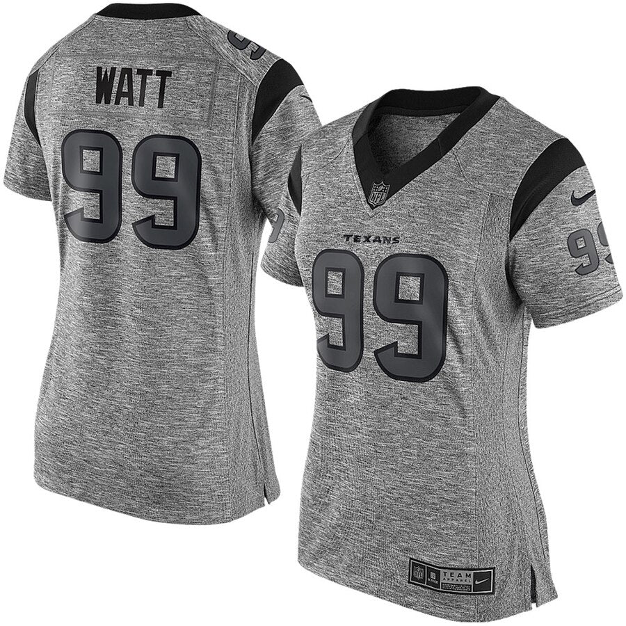 Jj Watt Houston Texans Nike Womens Gridiron Gray Limited Jersey Gray