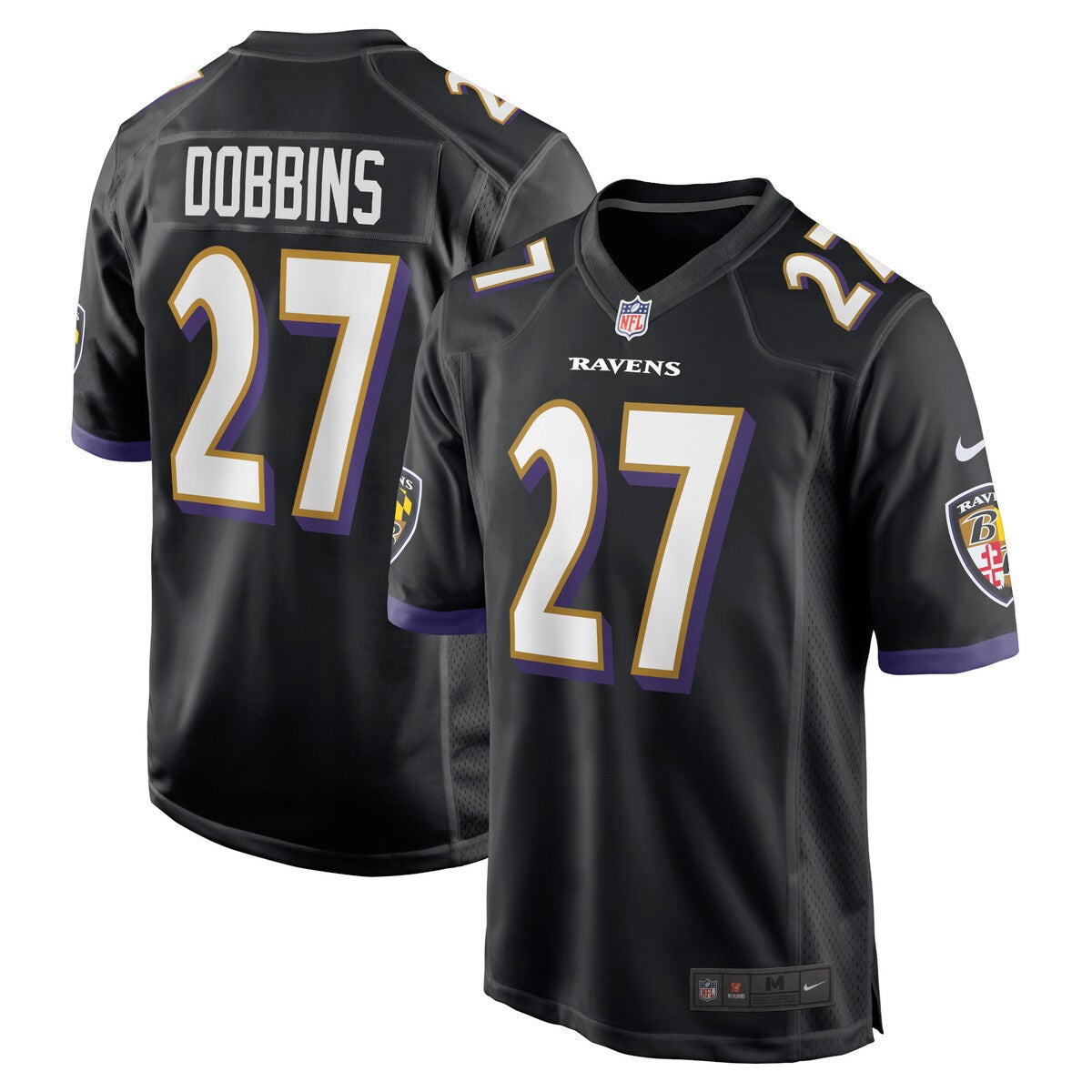 Jk Dobbins Baltimore Ravens Nike Game Jersey Black