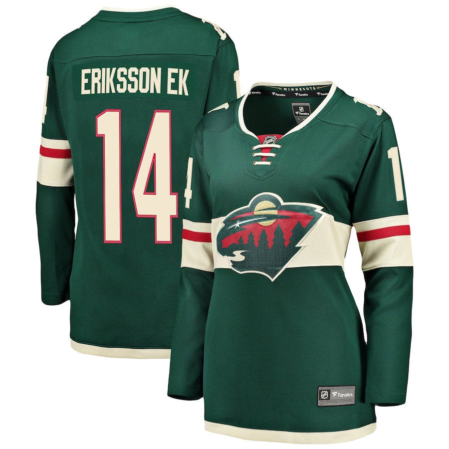 Joel Eriksson Ek Minnesota Wild Fanatics Branded Womens Breakaway Player Jersey Green