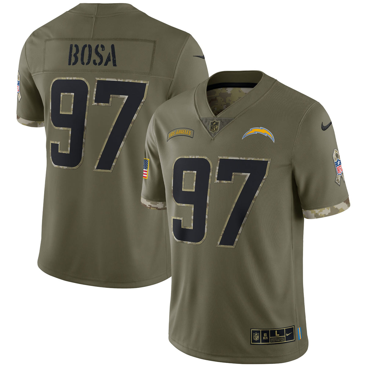 Joey Bosa Los Angeles Chargers Nike 2022 Salute To Service Limited Jersey Olive