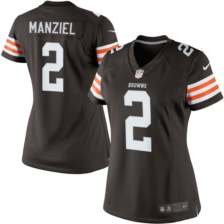 Johnny Manziel Cleveland Browns Historic Logo Nike Womens Limited Jersey Brown