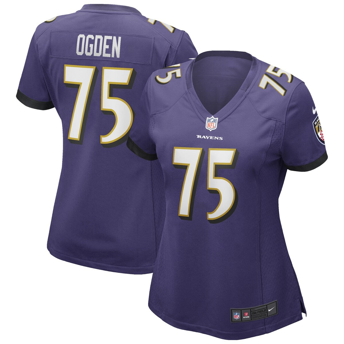 Jonathan Ogden Baltimore Ravens Nike Womens Game Retired Player Jersey Purple