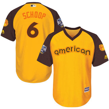 Jonathan Schoop Gold 2016 Mlb All star Jersey Mens American League Baltimore Orioles 6 Cool Base Game Collection