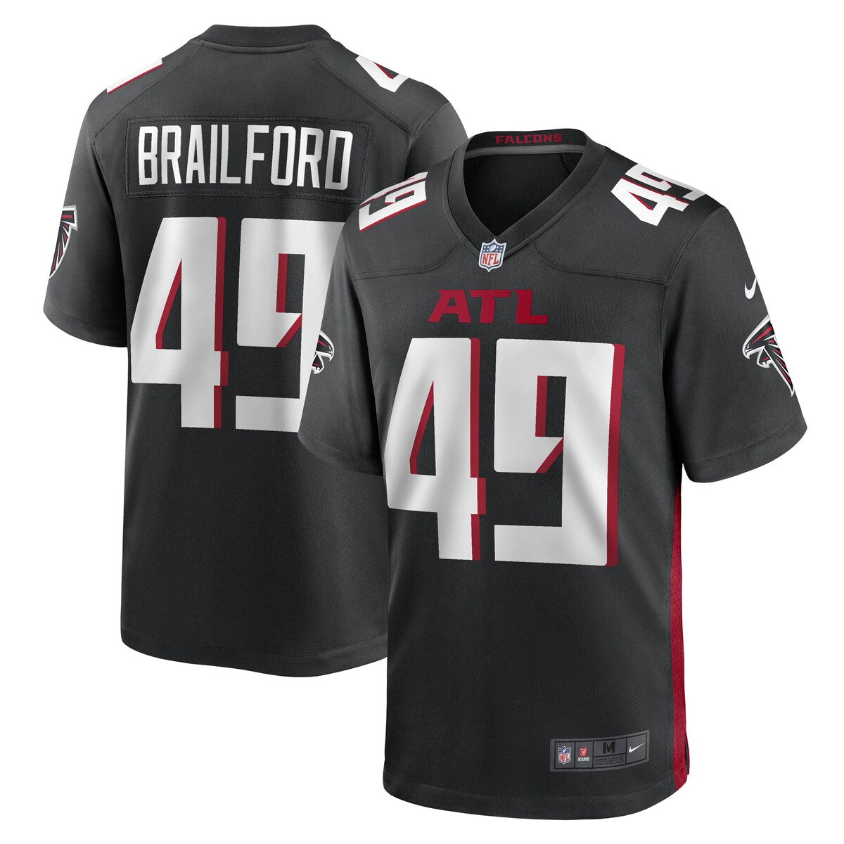 Jordan Brailford Atlanta Falcons Nike Game Player Jersey Black