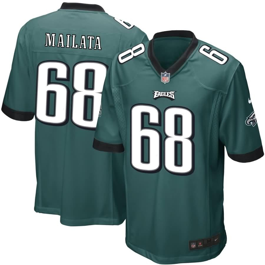 Jordan Mailata Philadelphia Eagles 2018 Nfl Draft Pick Game Jersey Midnight Green