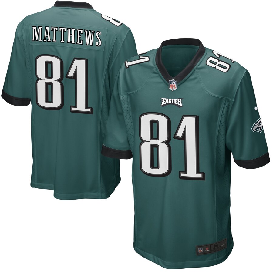 Jordan Matthews Philadelphia Eagles Youth Nike Team Color Game Jersey Green