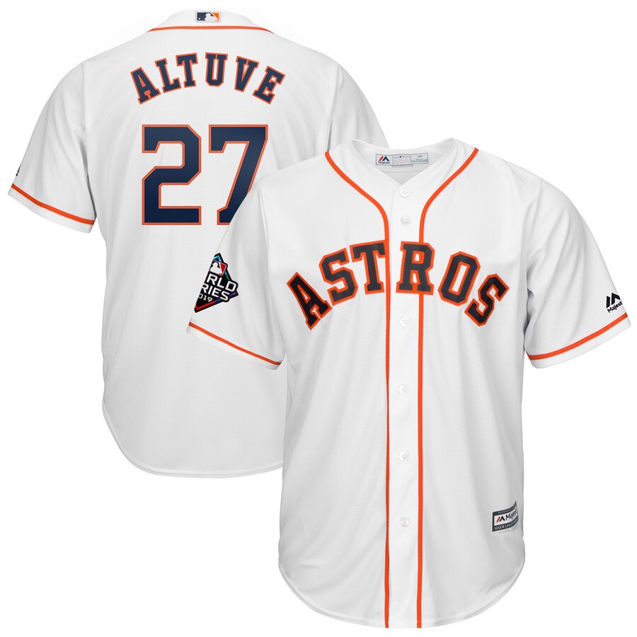 Jose Altuve Houston Astros Majestic 2019 World Series Bound Official Cool Base Player Jersey White