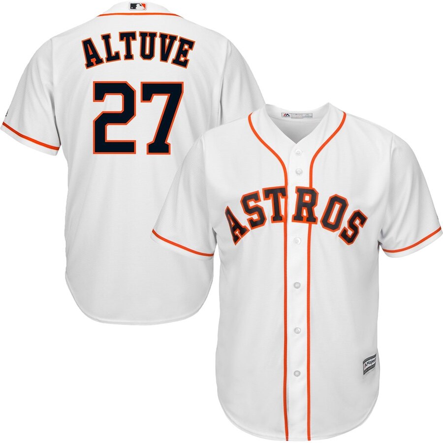 Jose Altuve Houston Astros Majestic Big And Tall Cool Base Player Jersey White