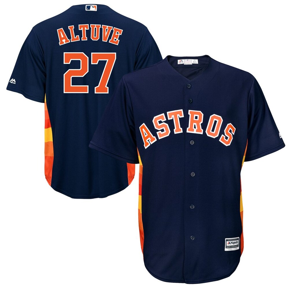 Jose Altuve Houston Astros Majestic Big Tall Cool Base Player Jersey Navy