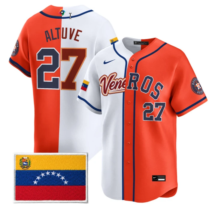 Jose Altuve Jersey #27 Team Venezuela World Baseball Pro Club Split Stitched