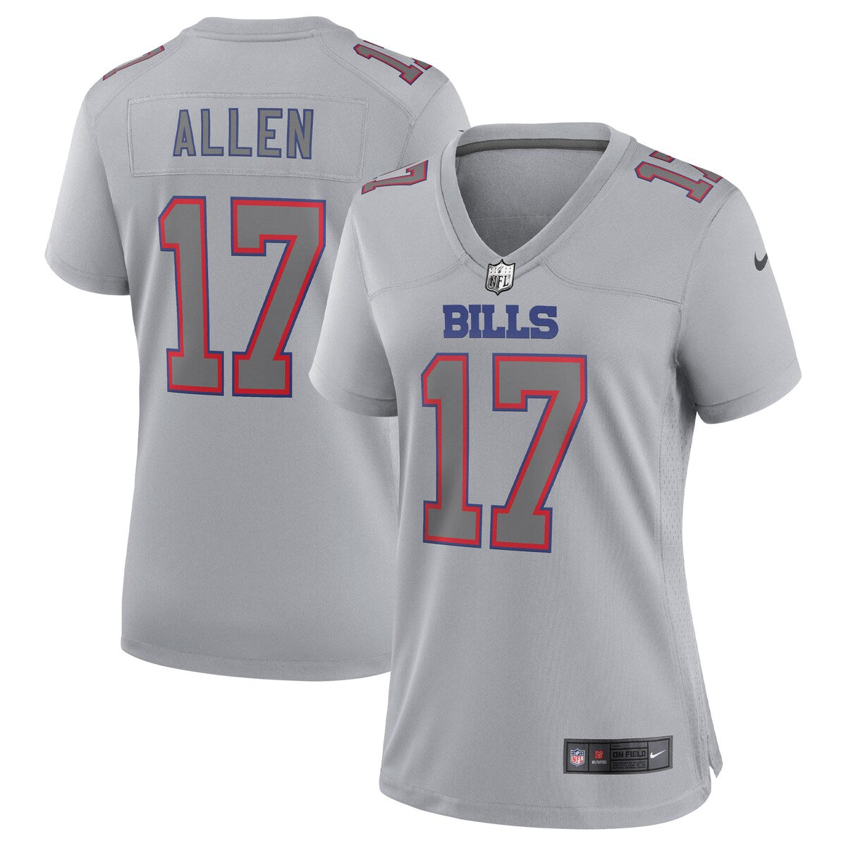Josh Allen Buffalo Bills Nike Womens Atmosphere Fashion Game Jersey Gray
