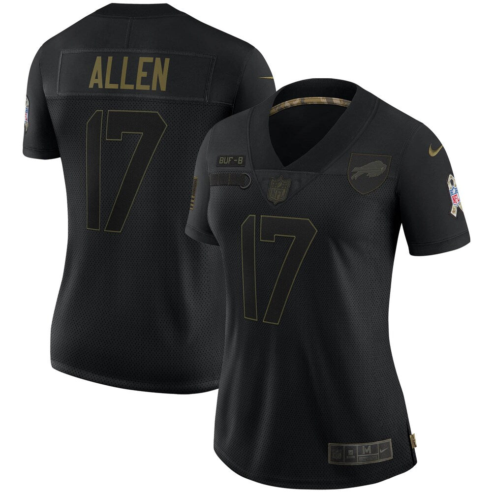 Josh Allen Buffalo Bills Womens 2020 Salute To Service Limited Jersey Black
