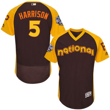 Josh Harrison Brown 2016 All star Jersey Mens National League Pittsburgh Pirates 5 Flex Base Majestic Mlb Collection Jersey