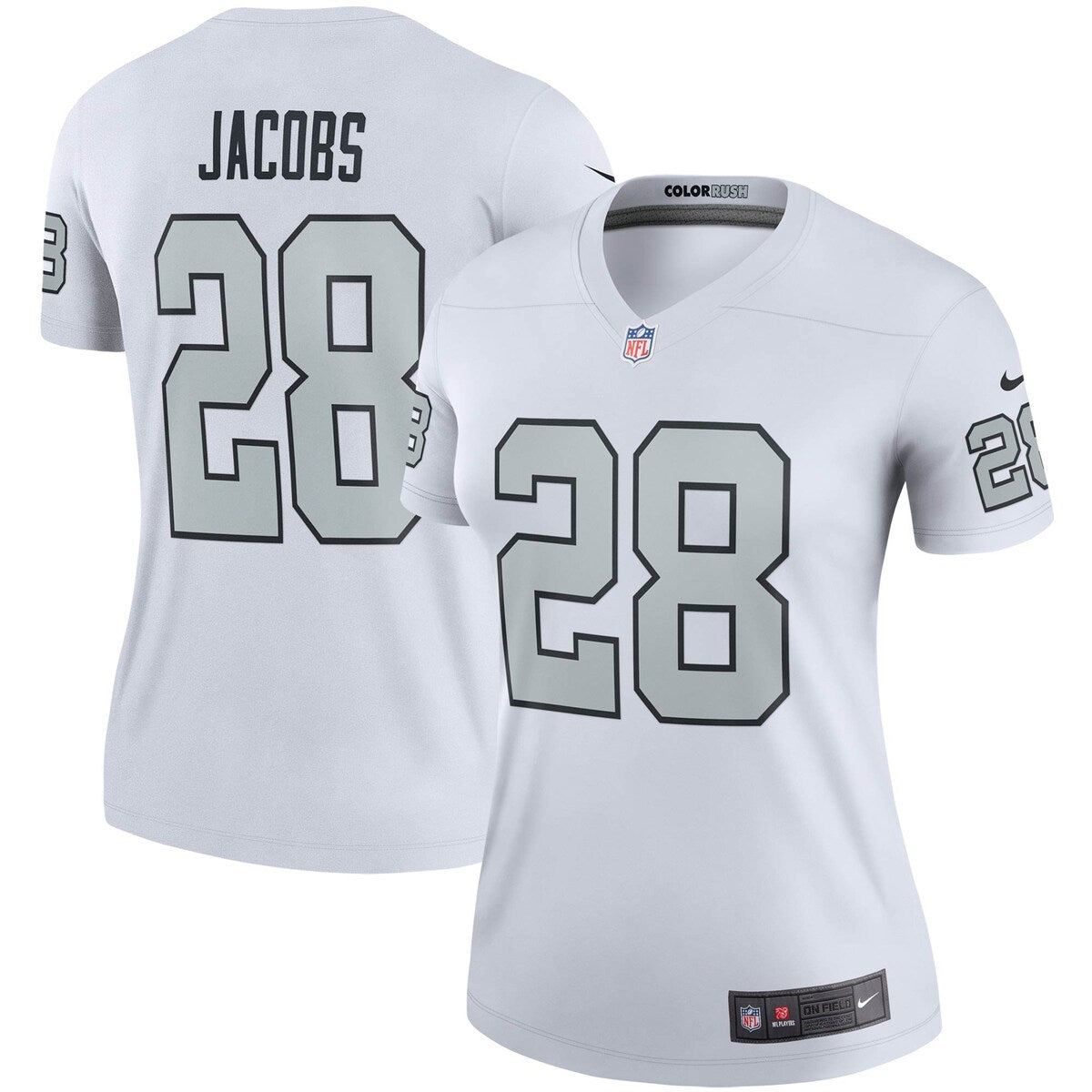 Josh Jacobs Las Vegas Raiders Nike Womens Color Rush Legend Player Jersey White
