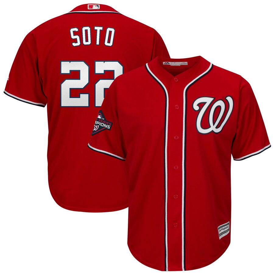 Juan Soto Washington Nationals Majestic 2019 World Series Champions Alternate Big And Tall Cool Base Player Jersey Red