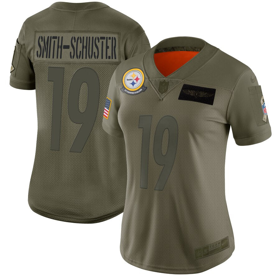 Juju Smith schuster Pittsburgh Steelers Nike Womens 2019 Salute To Service Limited Jersey Olive