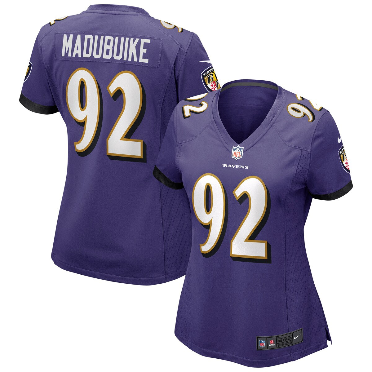 Justin Madubuike Baltimore Ravens Nike Womens Game Jersey Purple