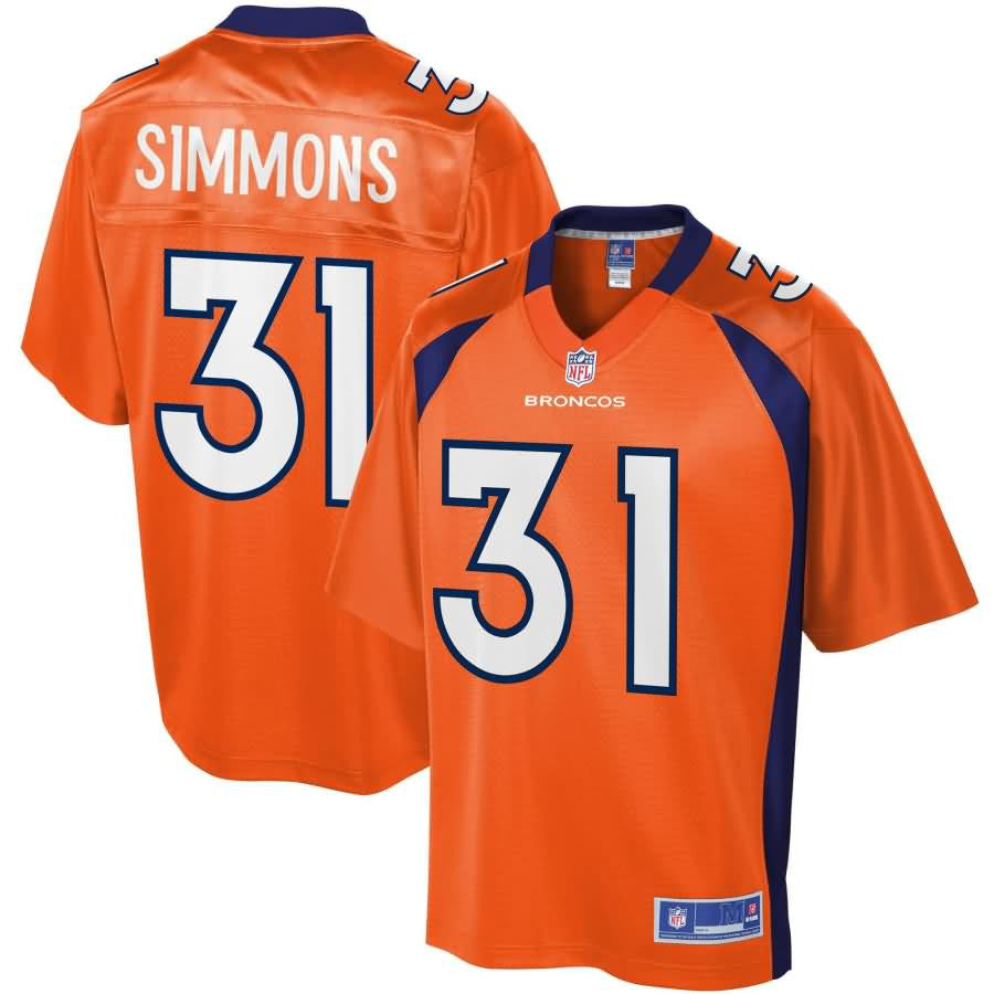 Justin Simmons Denver Broncos Nfl Pro Line Player Jersey Orange