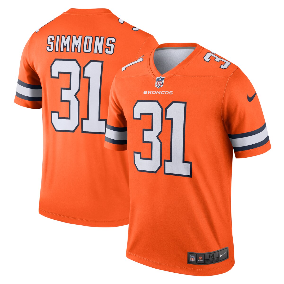 Justin Simmons Denver Broncos Nike Alternate Legend Jersey Orange
