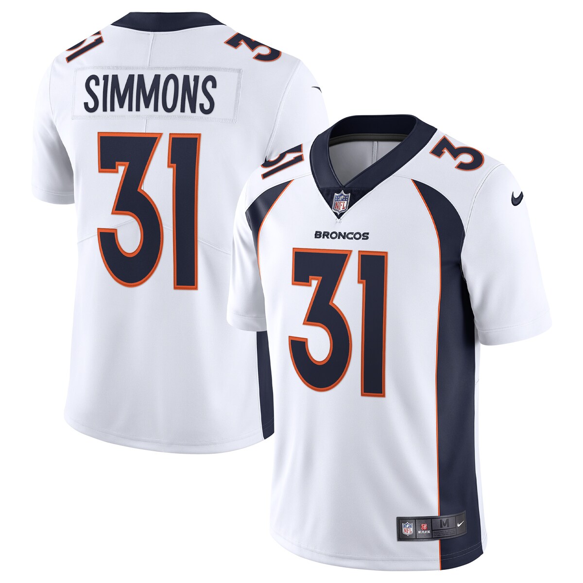 Justin Simmons Denver Broncos Nike Vapor Limited Jersey White