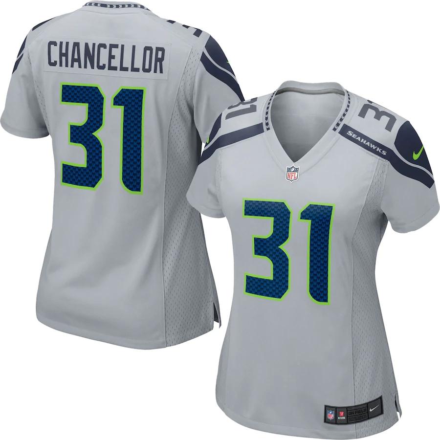 Kam Chancellor Seattle Seahawks Nike Womens Game Jersey Gray
