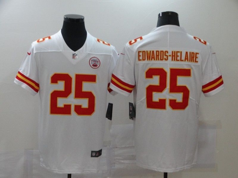 Kansas City Chiefs Clyde Brandedwards helaire 25 Nfl 2020 White Jersey