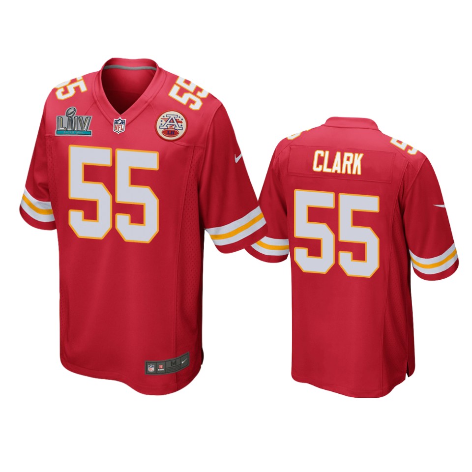 Kansas City Chiefs Frank Clark Red Super Bowl Liv Game Jersey